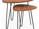 WOHNLING WL5.659 Design Satztisch Sheesham 60 cm x 60 cm x 56 cm