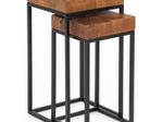 WOHNLING WL5.660 Design Satztisch Sheesham 30 cm x 30 cm x 60 cm