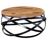 WOHNLING WL5.679 Couchtisch MANUR Sheesham 60 cm x 60 cm x 30 cm