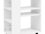 WOHNLING WL5.694 Regalwagen mit Rollen Weiß 60 cm x 35 cm x 75 cm