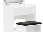 WOHNLING WL5.730 Schminktisch Weiß 40 cm x 60 cm x 81 cm