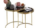 WOHNLING WL5.769 Design Satztisch COMO Schwarz 50 cm x 50 cm x 50 cm
