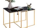 WOHNLING WL5.787 Satztisch CHUR, Gold-Schwarz
