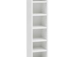 WOHNLING WL5.836 CD-Regal Weiß 21 cm x 20 cm x 90 cm