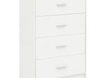 WOHNLING WL5.864 Design Sideboard Weiß 60 cm x 30 cm x 90 cm