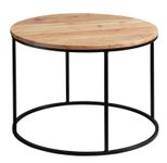 WOHNLING WL5.959 Couchtisch Akazie 60 cm x 60 cm x 43 cm