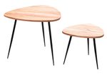WOHNLING WL5.977 Satztisch (2er Set) Akazie 60 cm x 60 cm x 51 cm