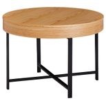 WOHNLING WL5.978 Design Couchtisch Braun 69 cm x 69 cm x 49 cm
