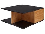 WOHNLING WL6.067 Design Couchtisch Anthrazit/Sandeiche 70 cm x 70 cm x 36 cm