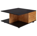 WOHNLING WL6.067 Design Couchtisch Anthrazit/Sandeiche 70 cm x 70 cm x 36 cm