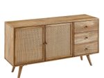 WOHNLING WL6.159 Design Sideboard Braun 140 cm x 40 cm x 75 cm
