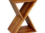 WOHNLING WL6.175 Beistelltisch X-Form Braun 43 cm x 30 cm x 60 cm