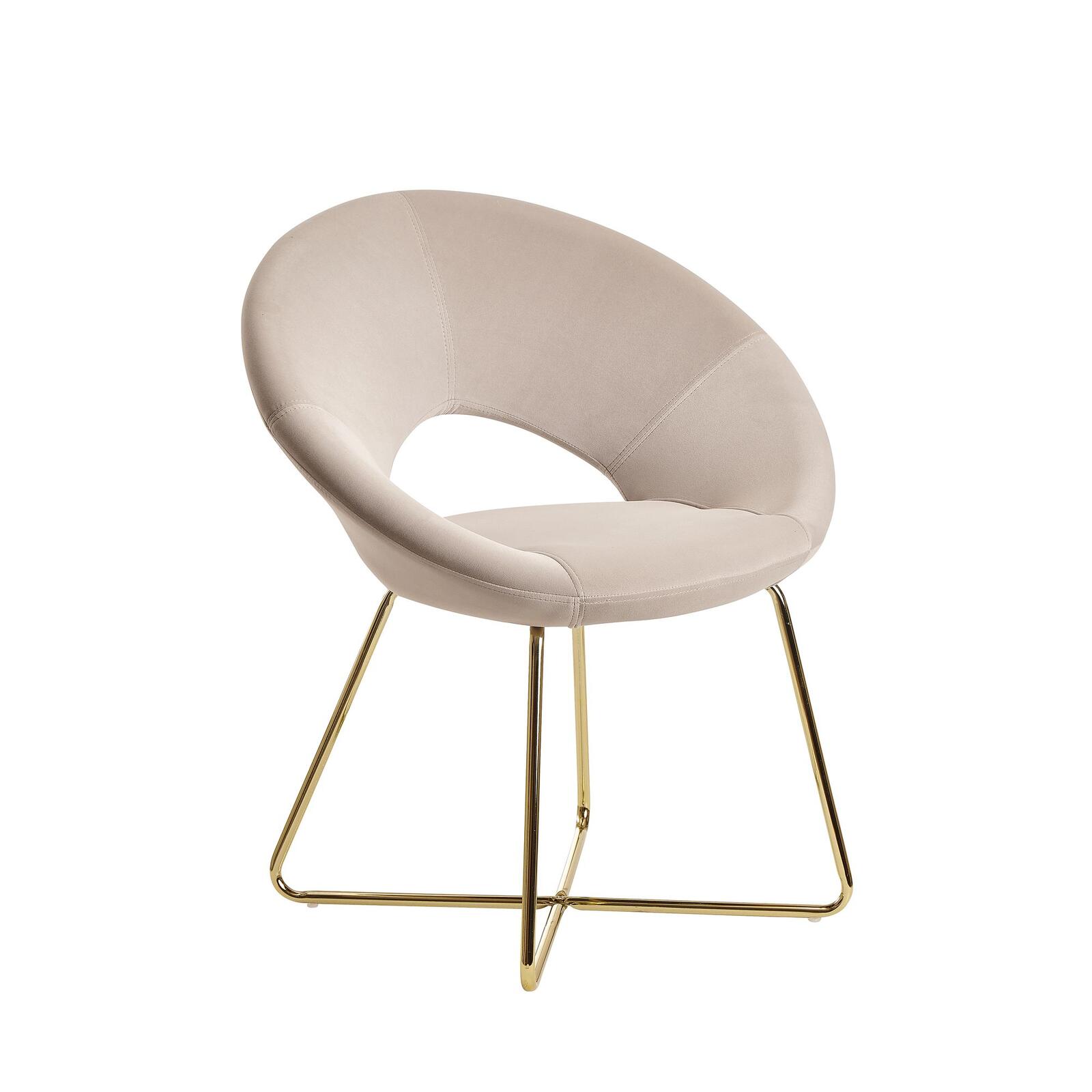 WOHNLING Esszimmerstuhl Samt WL6.191 beige
