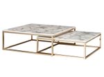 WOHNLING WL6.246 Design Couchtisch 2er Set Weiß 75 cm x 75 cm x 27 cm