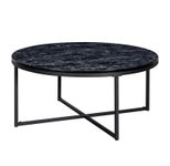 WOHNLING WL6.247 Couchtisch Schwarz 80 cm x 80 cm x 35 cm