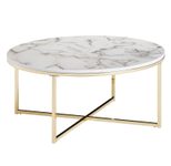 WOHNLING WL6.248 Couchtisch Weiß 80 cm x 80 cm x 35 cm