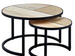 WOHNLING WL6.312 Design Wohnzimmertisch (2er Set) Braun 60 cm x 60 cm x 37 cm