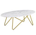 WOHNLING WL6.315 Couchtisch Weiß 60 cm x 120 cm x 40 cm