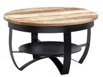 WOHNLING WL6.327 Couchtisch Schwarz 60 cm x 60 cm x 34 cm