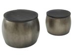 WOHNLING WL6.337 Design Couchtisch (2er Set) Silbern 55 cm x 55 cm x 45 cm