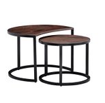 WOHNLING WL6.339 Couchtisch (2er Set) Braun 41 cm x 60 cm x 41 cm