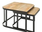 WOHNLING WL6.340 Couchtisch (2er Set) Braun 60 cm x 60 cm x 40 cm