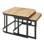 WOHNLING WL6.340 Couchtisch (2er Set) Braun 60 cm x 60 cm x 40 cm