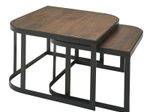 WOHNLING WL6.341 Couchtisch (2er Set) Schwarz 60 cm x 60 cm x 40 cm