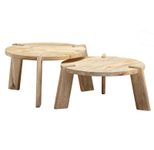 WOHNLING WL6.344 Design Couchtisch (2er Set) Mango 53 cm x 53 cm x 32 cm