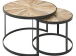 WOHNLING WL6.346 Design Couchtisch (2er Set) Mango 60 cm x 60 cm x 40 cm