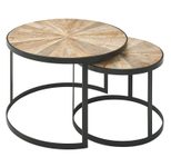 WOHNLING WL6.346 Design Couchtisch (2er Set) Mango 60 cm x 60 cm x 40 cm