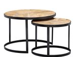 WOHNLING WL6.347 Couchtisch (2er Set) Akazie 60 cm x 60 cm x 41 cm