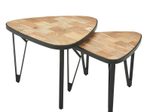 WOHNLING WL6.348 Design Couchtisch (2er Set) Akazie 60 cm x 60 cm x 45 cm
