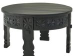 WOHNLING WL6.349 Design Couchtisch Schwarz Mango 60 cm x 60 cm x 36 cm