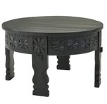 WOHNLING WL6.349 Design Couchtisch Schwarz Mango 60 cm x 60 cm x 36 cm