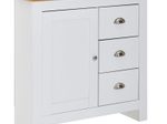 WOHNLING WL6.384 Sideboard mit 3 Schubladen Weiß 79 cm x 35 cm x 81 cm