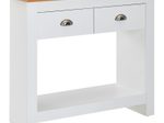 WOHNLING WL6.386 Konsolentisch Weiß 85 cm x 35 cm x 76 cm