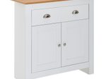 WOHNLING WL6.387 Sideboard mit 2 Schubladen Weiß 79 cm x 35 cm x 81 cm