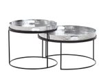 WOHNLING WL6.462 Couchtisch (2er Set) Silbern 56 cm x 56 cm x 33 cm