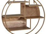 WOHNLING WL6.476 Wandregal Braun 62 cm x 62 cm x 17 cm