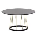 WOHNLING WL6.489 Couchtisch Schwarz 80 cm x 80 cm x 42 cm