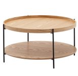 WOHNLING WL6.491 Couchtisch Braun 78 cm x 78 cm x 40 cm
