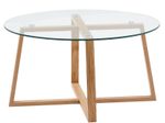 WOHNLING WL6.495 Couchtisch Braun 78 cm x 78 cm x 41 cm