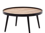 WOHNLING WL6.496 Couchtisch Rund Schwarz 76 cm x 76 cm x 40 cm