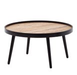 WOHNLING WL6.496 Couchtisch Rund Schwarz 76 cm x 76 cm x 40 cm