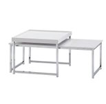 WOHNLING WL6.500 Couchtisch (2er Set) Weiß 110 cm x 60 cm x 45 cm