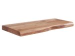 WOHNLING WL6.513 Wandregal mit Baumkante Akazie 60 cm x 26 cm x 4 cm
