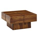 WOHNLING WL6.549 Couchtisch Sheesham 58 cm x 58 cm x 30 cm