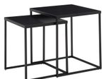 WOHNLING WL6.602 Wohnzimmertisch (2er Set) Schwarz 40 cm x 40 cm x 45 cm