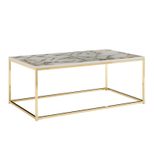 WOHNLING WL6.606 Couchtisch Mamor Weiß 100 cm x 60 cm x 40 cm